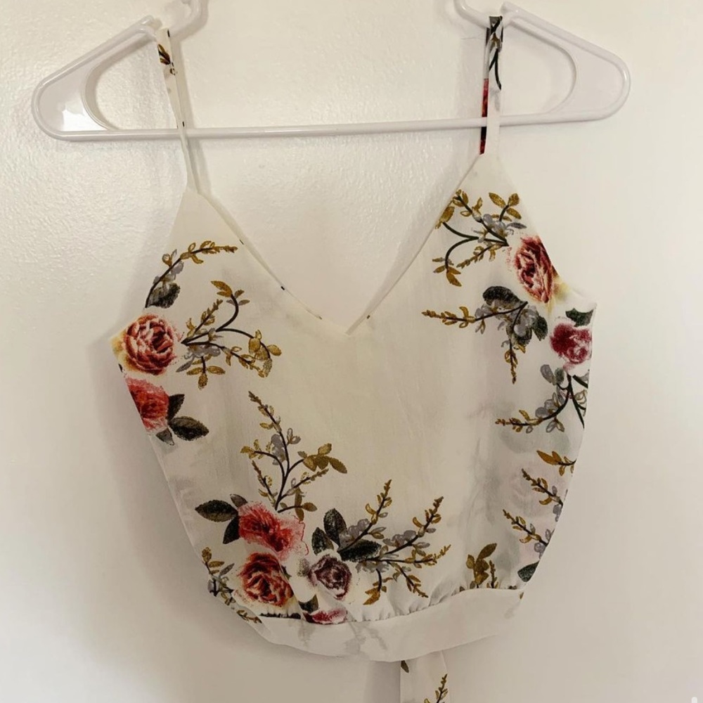 cute floral tie tank !!